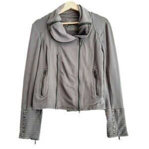 POOOLS Netherlands Bomber Jacket Grey Fabric Sz S